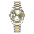 Classic 41 – Slate Grey Dial | Steel & Gold Tone Bracelet & Diamond Bezel